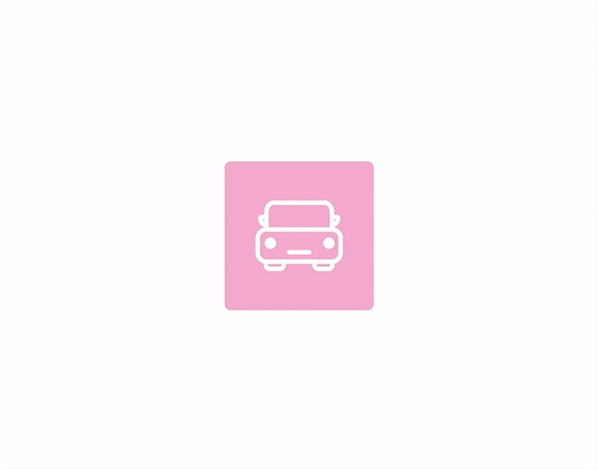 Una macchina su sfondo rosa